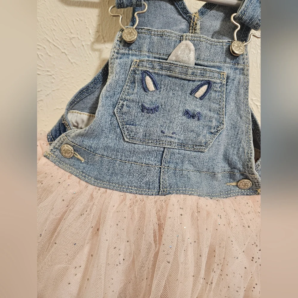 Oshkosh B'Gosh unicorn Overall dress - Picture 3 of 5